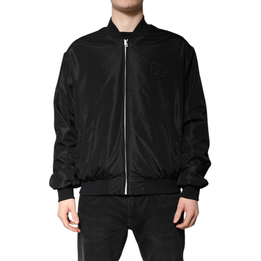 Dolce & Gabbana Black Long Sleeves Full Zip Bomber Jacket Dolce & Gabbana