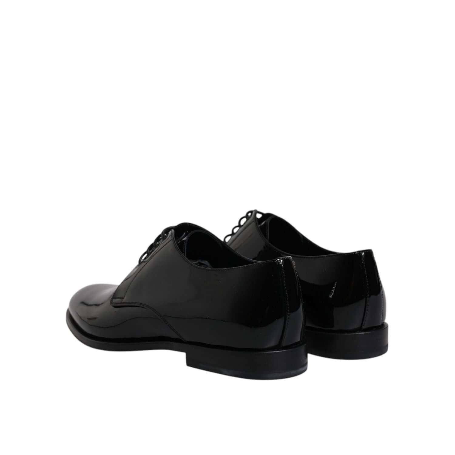 Dolce & Gabbana Black Patent Leather Derby Formal Dress Shoes