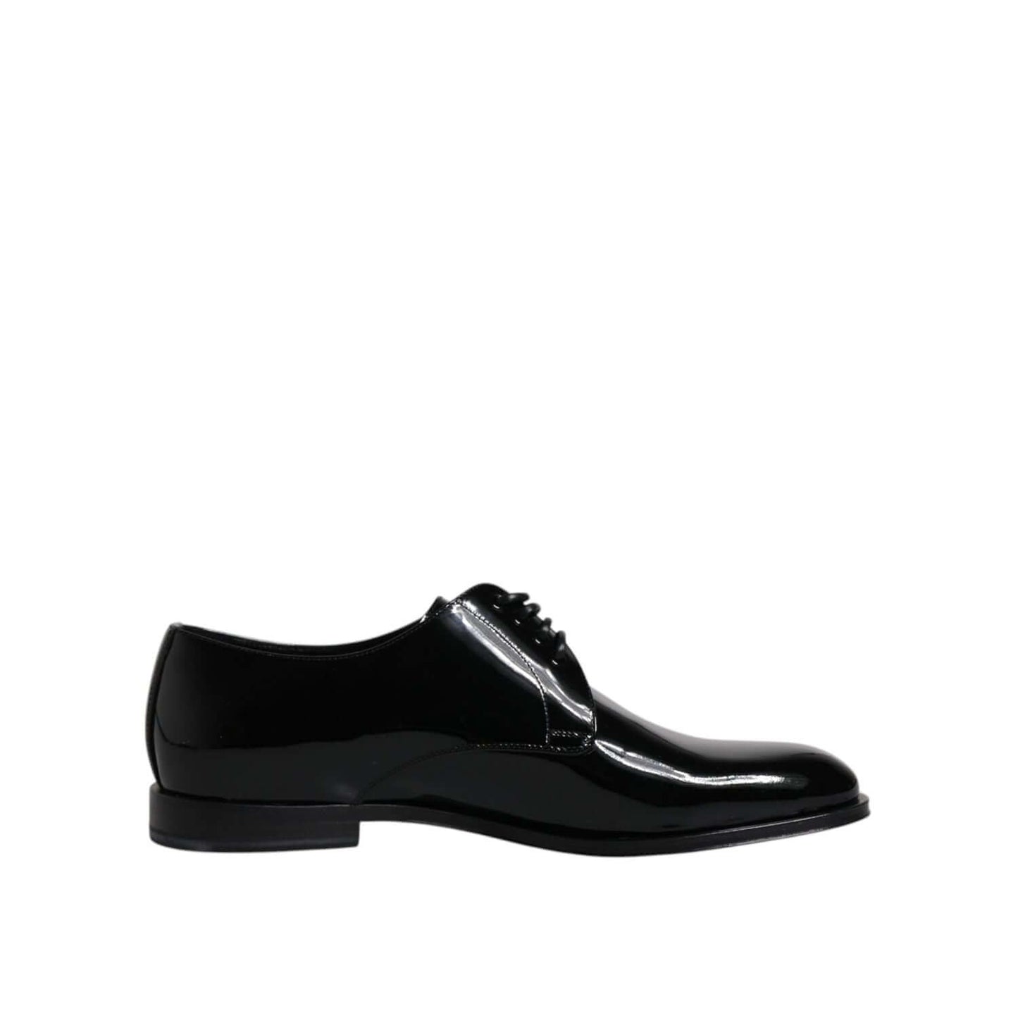 Dolce & Gabbana Black Patent Leather Derby Formal Dress Shoes