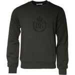 Dolce & Gabbana Army Green Crown Cotton Sweatshirt Sweater TSH86971-48