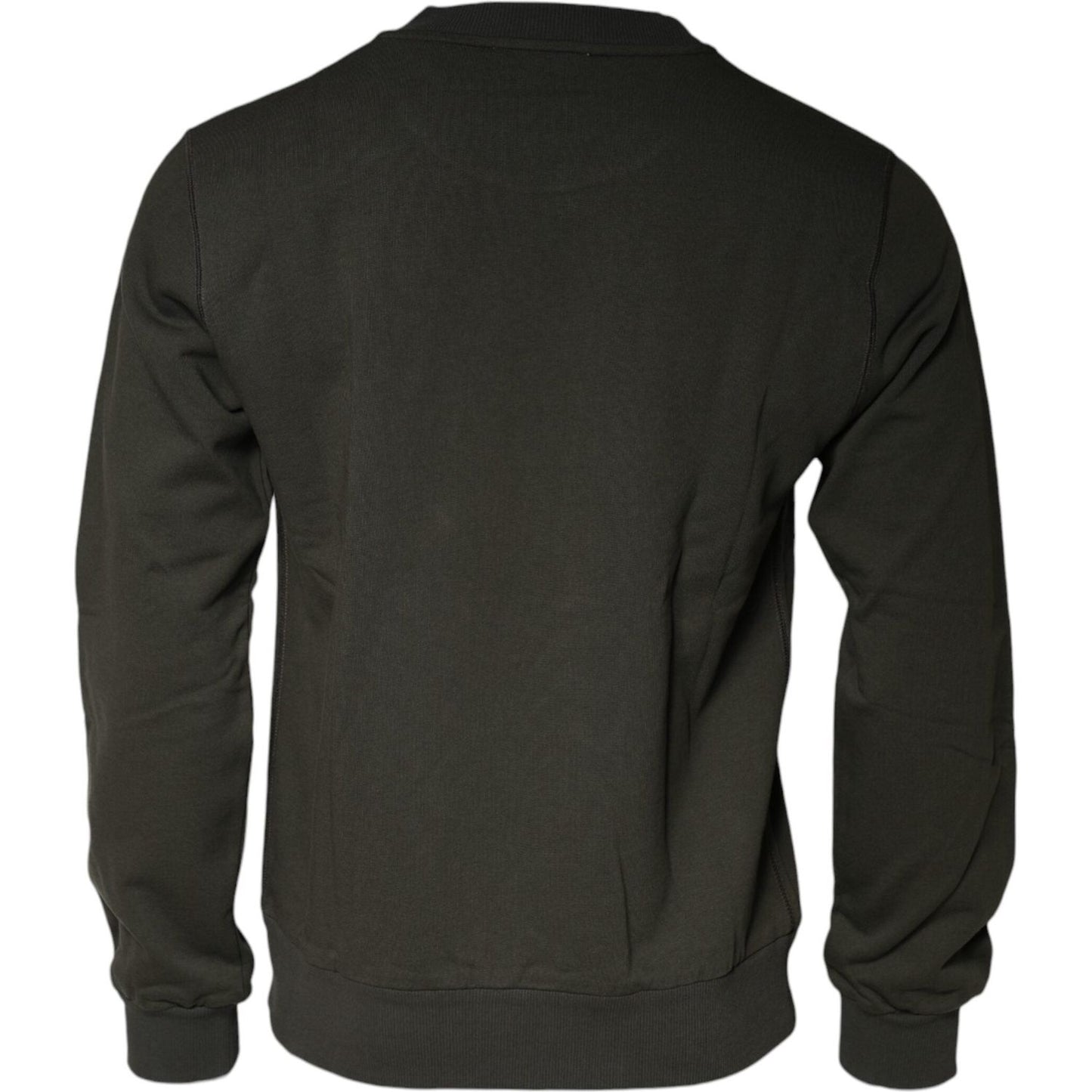 Dolce & Gabbana Army Green Crown Cotton Sweatshirt Sweater TSH86971-48