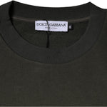 Dolce & Gabbana Army Green Crown Cotton Sweatshirt Sweater TSH86971-48