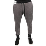Dolce & Gabbana Gray Cotton Jogger Jogging Pants PAN75613-52