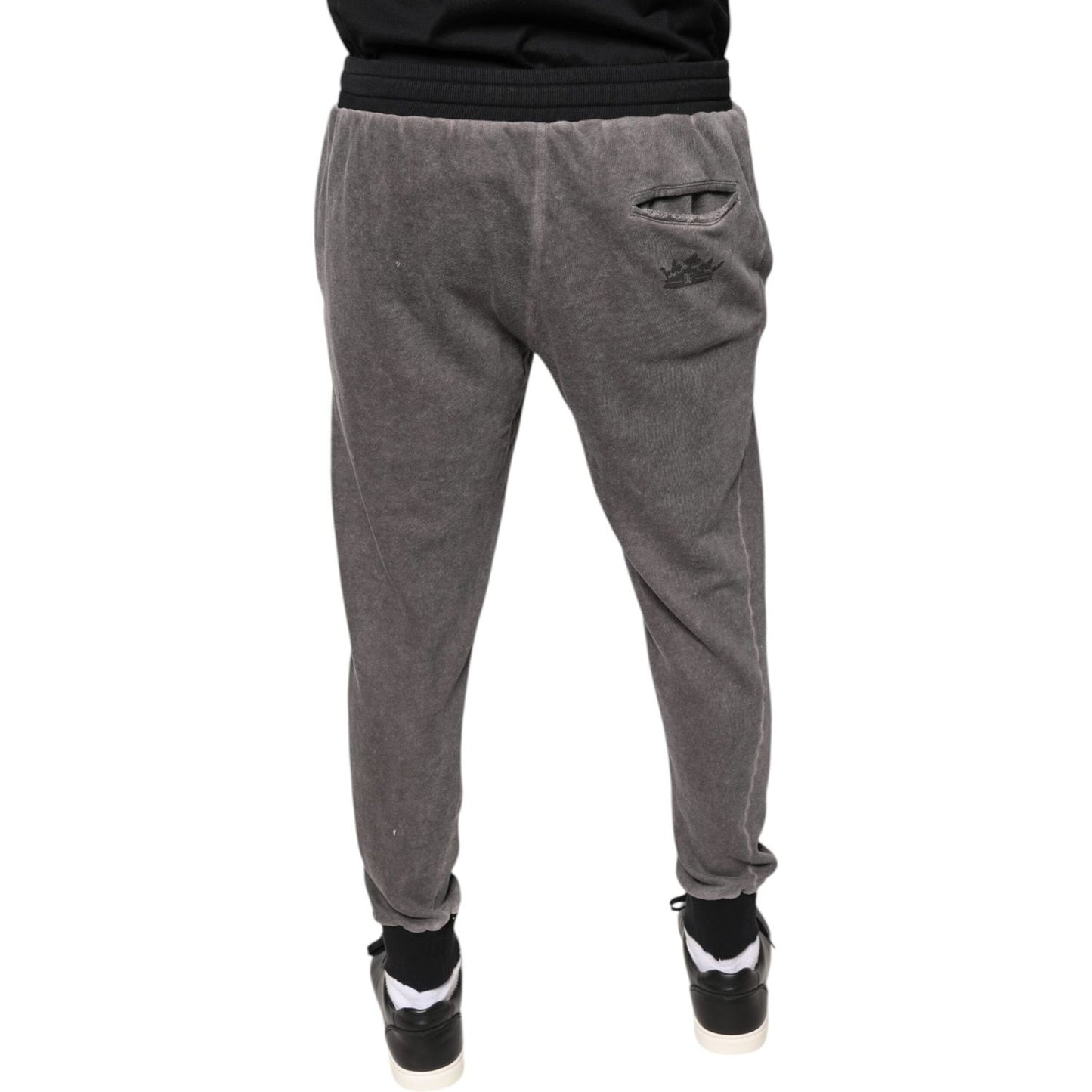 Dolce & Gabbana Gray Cotton Jogger Jogging Pants PAN75613-52