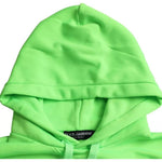 Dolce & Gabbana Green Logo Hooded Pullover Sweatshirt Sweater Dolce & Gabbana Light Green