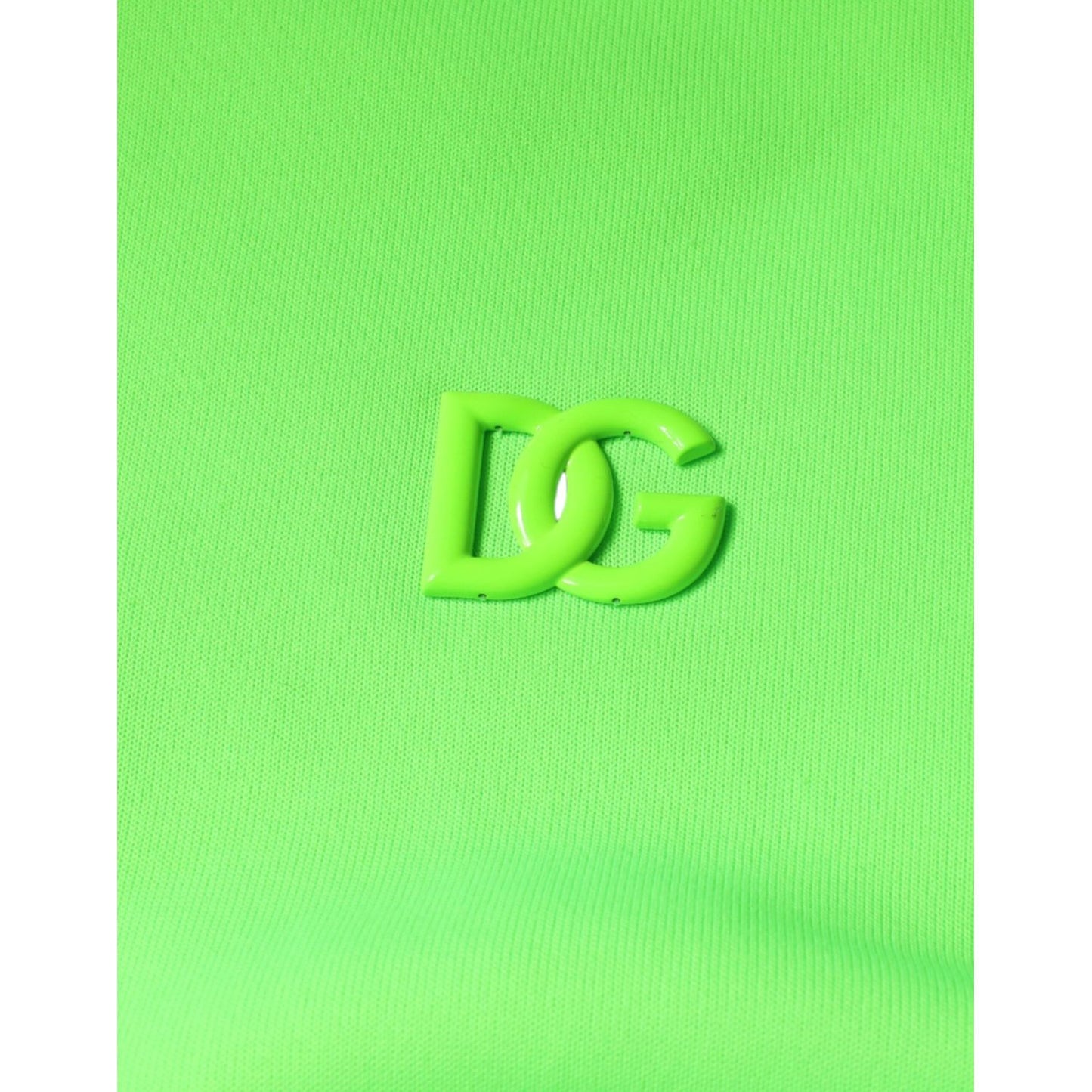 Dolce & Gabbana Green Logo Hooded Pullover Sweatshirt Sweater TSH87004-50