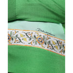 Dolce & Gabbana Green Silk Granita Al Limone Long Sleeves Sweater TSH86571-44