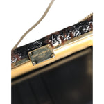 Dolce & Gabbana Multicolor Tweed Floral Clutch Evening Party Purse CrossBody Bag Dolce & Gabbana Tan
