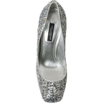Dolce & Gabbana Silver Sequin Embellished Heels Pumps Shoes LA10787-39
