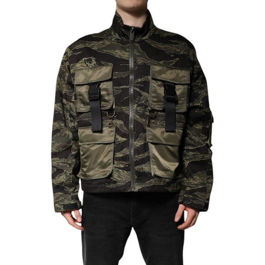 Dolce & Gabbana Multicolor Camouflage Cotton Bomber Jacket Dolce & Gabbana