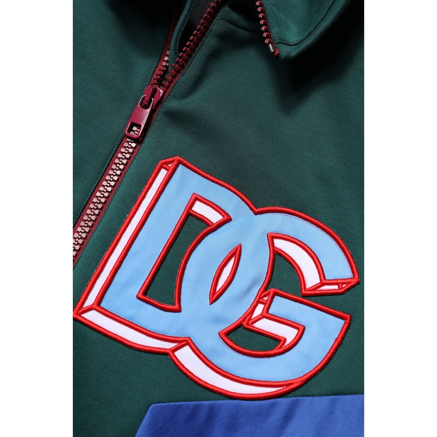 Dolce & Gabbana Multicolor Cotton Logo Full Zip Jacket