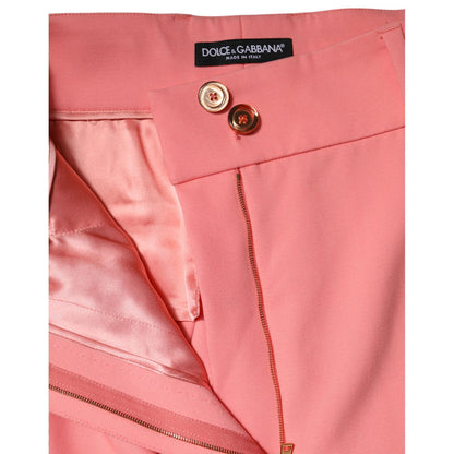 Dolce & Gabbana Pink High Waist Dress Tapered Trouser Pants