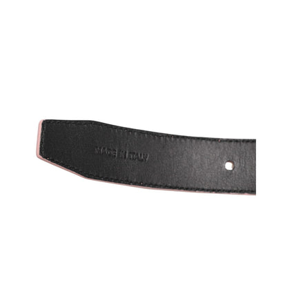 Dolce & Gabbana Pink Leather Perforated Detailing Buckle Belt