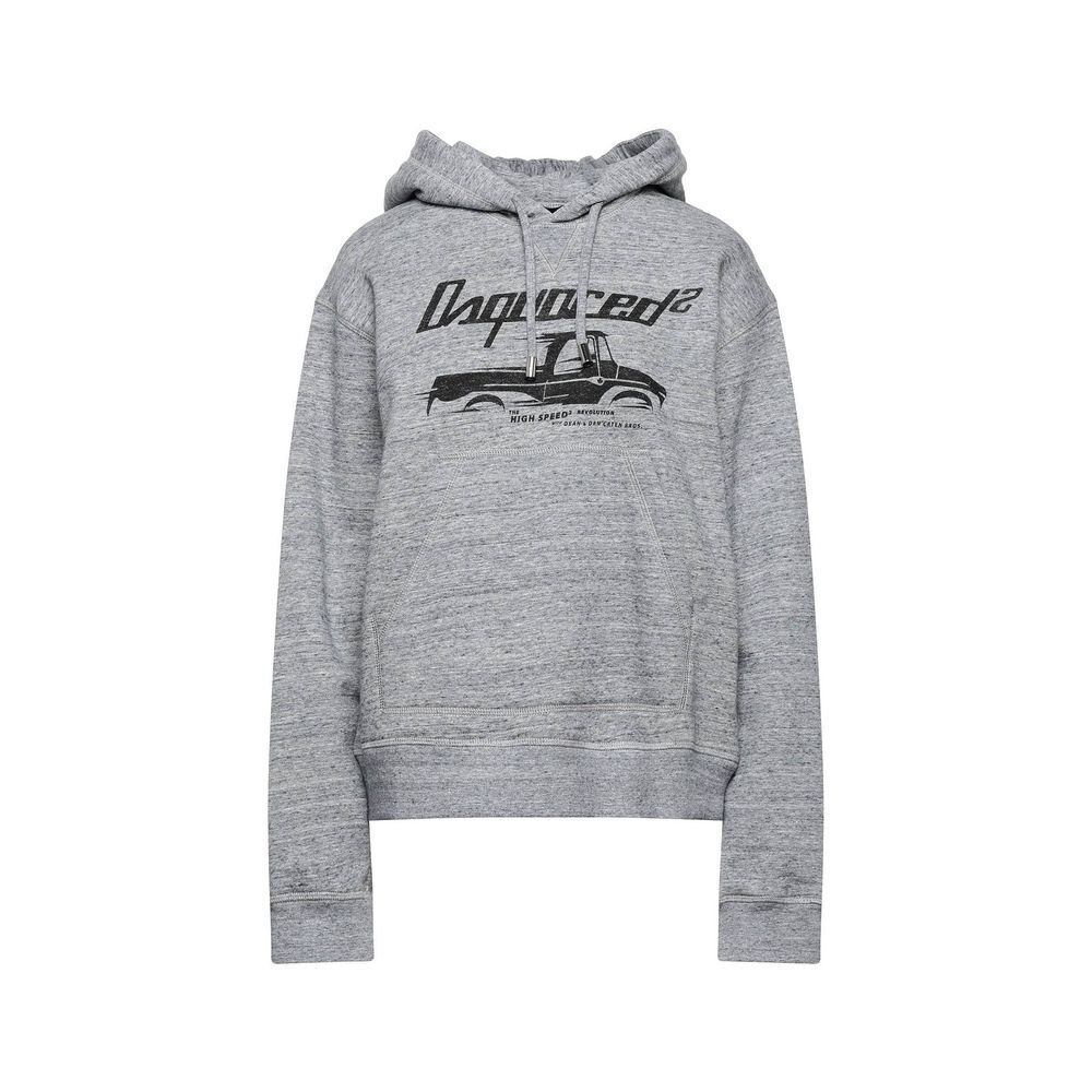 Dsquared² Gray Cotton Sweatshirt 1728,75611013280,Clothing,Dsquared²,Gray,M,New with tags,Sportswear - Clothing,Sweatshirt - Sportswear - Clothing,Women