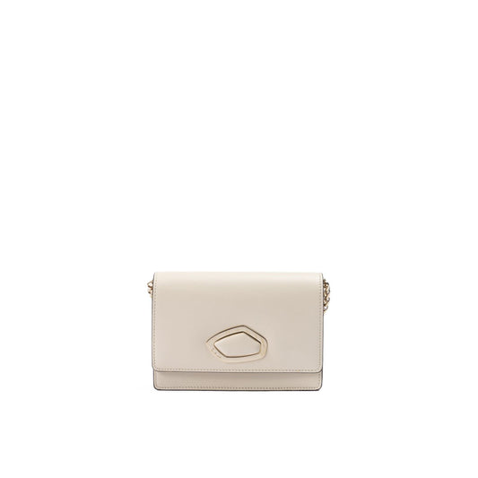 Giada Beige Leather Clutch Bag