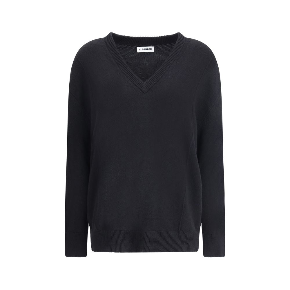 Jil Sander Black Wool Sweatshirt
