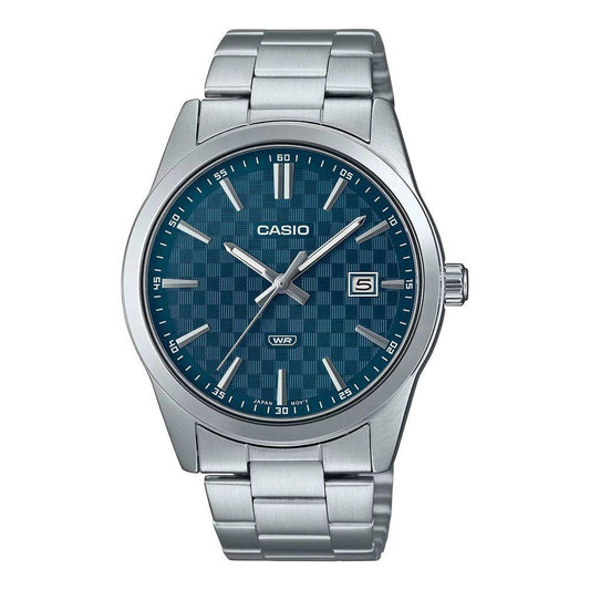 CASIO DATE CARBON LOOK DIAL - Petrol Blue WATCHES CASIO COLLECTION & VINTAGE Dark Slate Gray