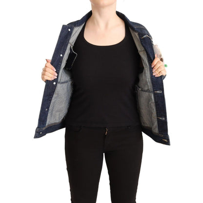 Master Coat Dark Blue Button Down Long Sleeves Denim Jacket