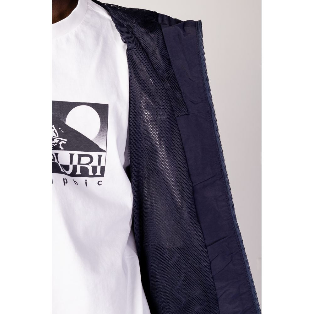 Napapijri Blue Polyester Shell Jacket Napapijri