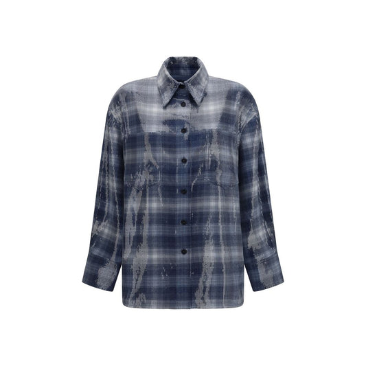 PINKO Blue Polyester Pattern Shirt