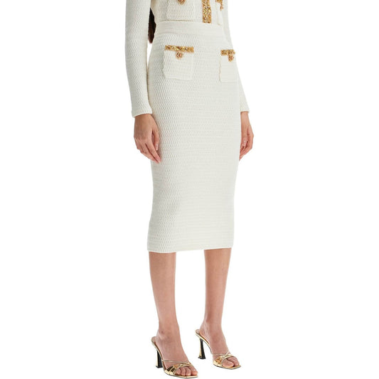 Self-Portrait Self Portrait 'knitted lurex midi skirt