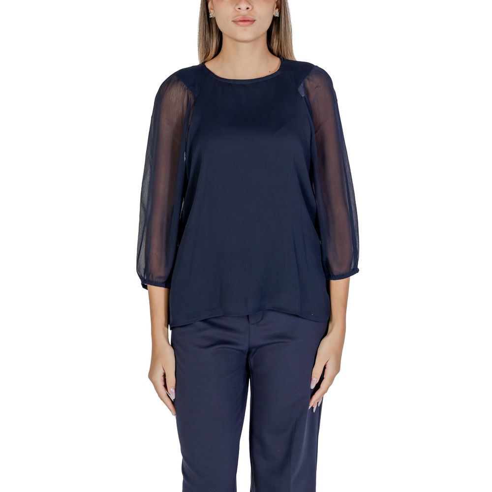 Street One Blue Polyester Blouse