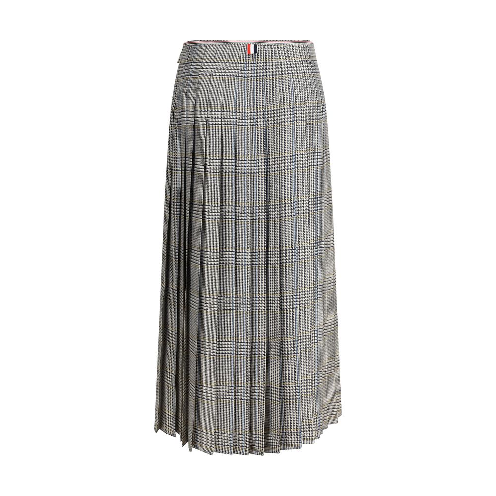 Thom Browne Multicolor Silk Midi Skirt