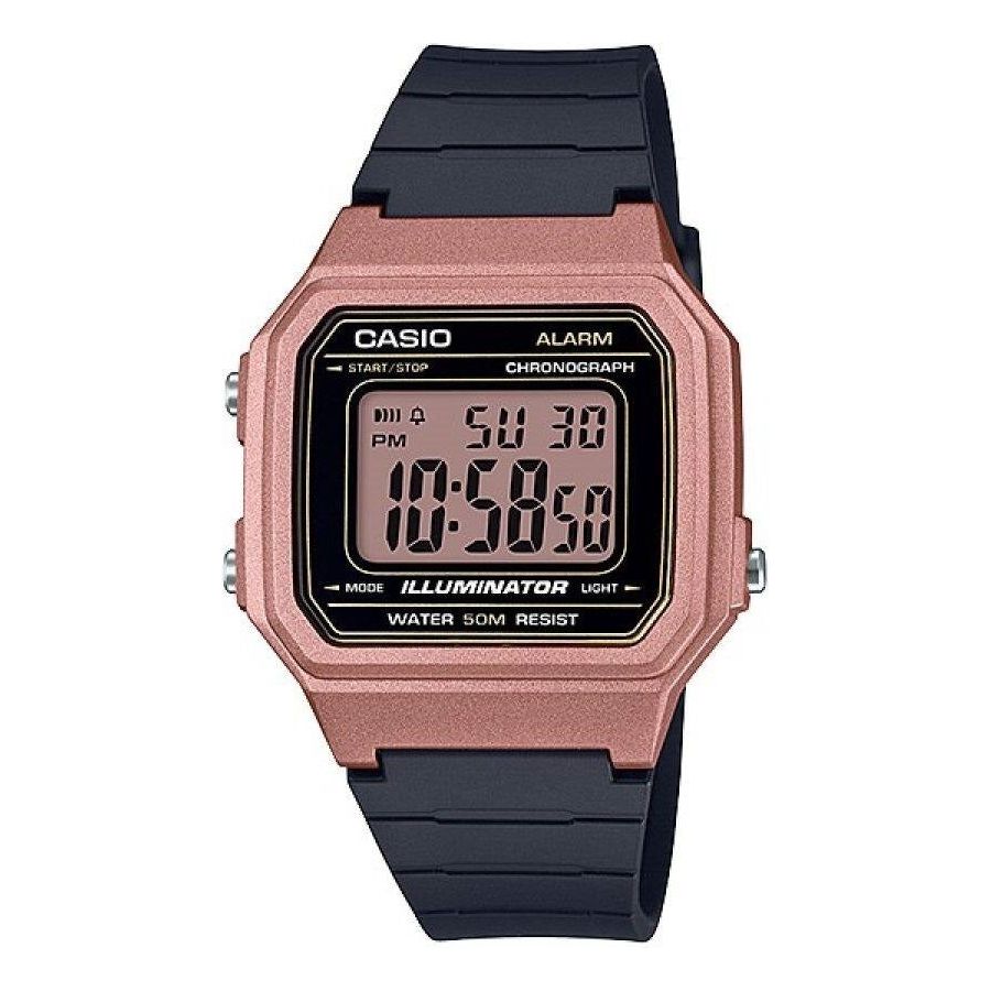 CASIO TIMELESS COLLECTION Mod. SPORT ILLUMINATOR WR 50M. ALARM. CHRONOGRAPH - BRONZE - METAL SERIE W-217HM-5AVDF