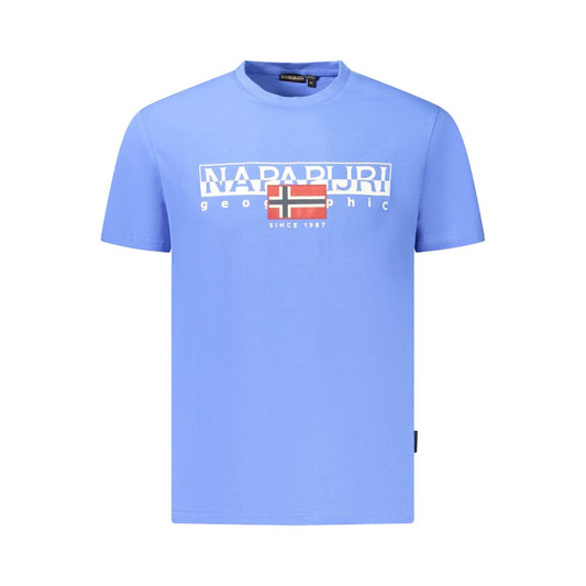 Napapijri Blue Cotton Men T-Shirt