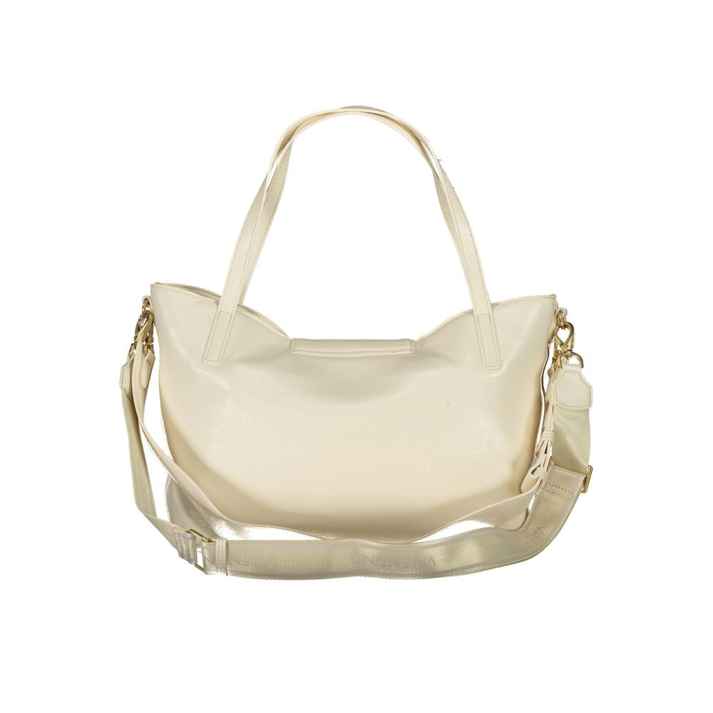 Front view with bag zipped and handles upright.